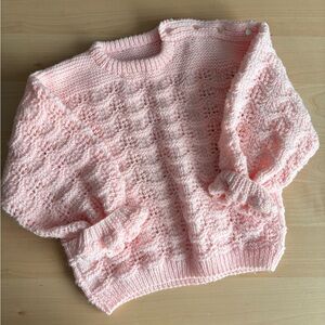 Vintage Pink Knit Sweater 8Y